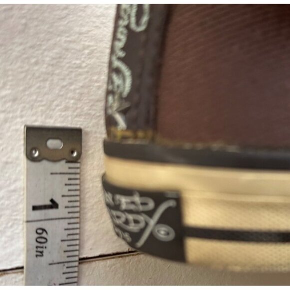 Ed Hardy Born Free Brown Leather Sneakers Adult Unisex/Women Size 10 (READ) - Picture 6 of 16